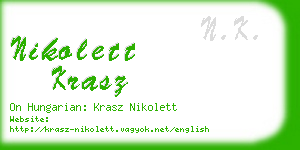 nikolett krasz business card
